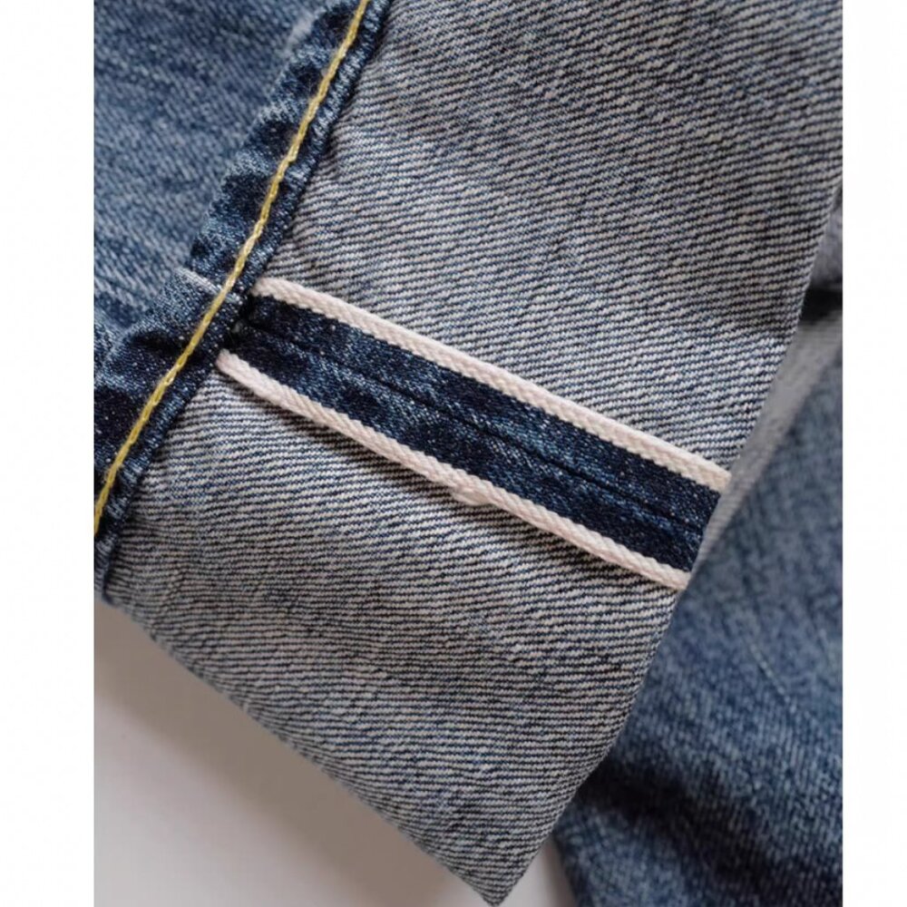 LIMITED NWT R13 Cuffed Crossover Straight Leg Jeans Estin Selvedge Blue - Picture 10 of 10